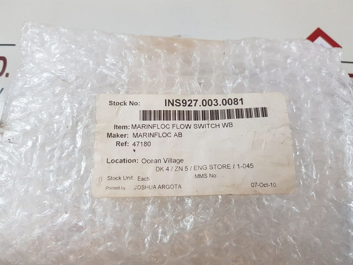 Marinfloc 47180 Flow Switch Water With Connector Cable