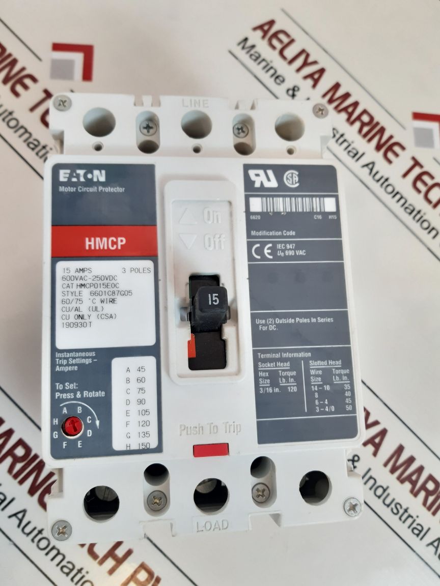 Eaton Hmcp015E0C Motor Circuit Protector