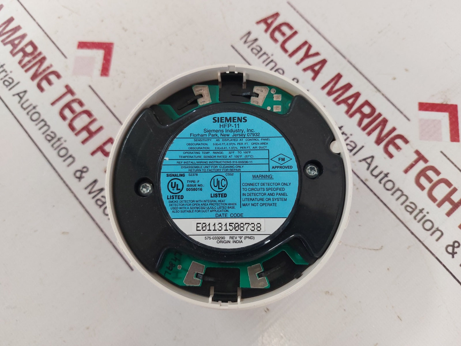 Siemens Hfp-11 Temperature Sensor Smoke Heat Fireprint Alarm Detector