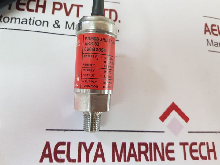 Danfoss Aks 33 Pressure Transmitter 060G2058