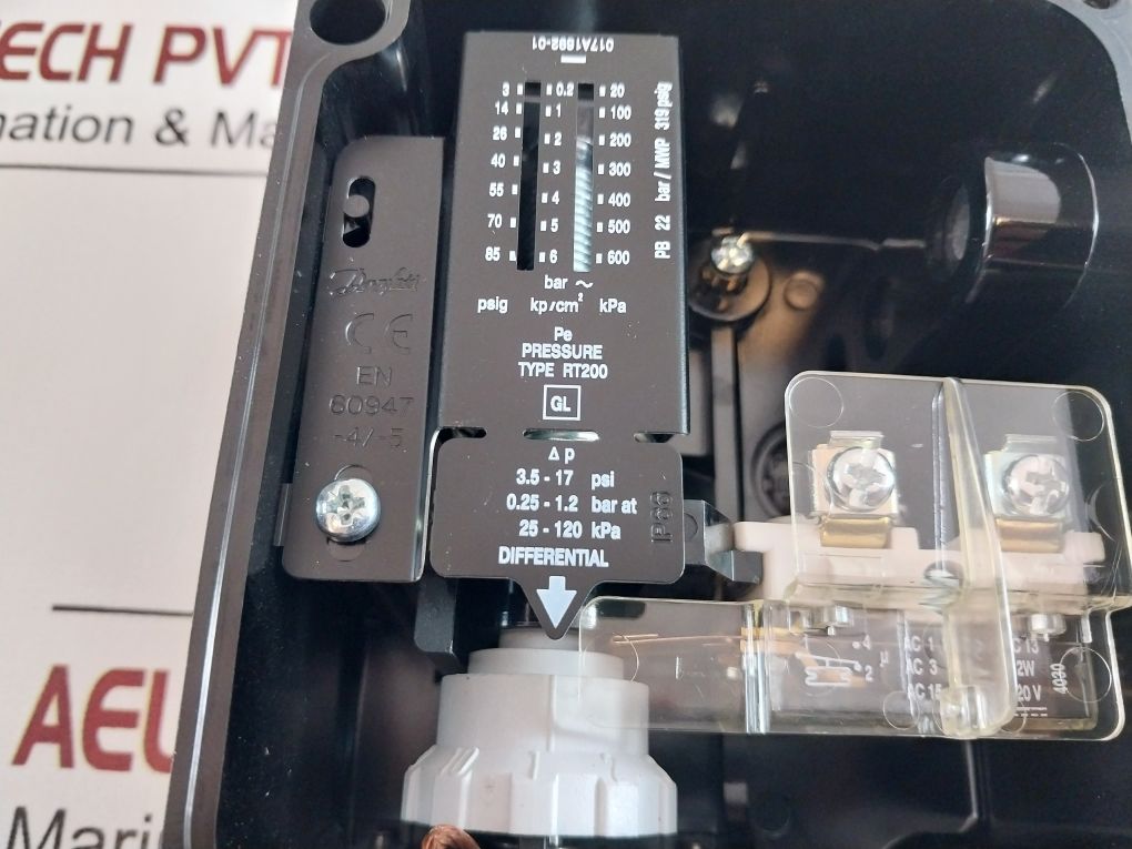 Danfoss 017A1692-01 Rt200 Pressure Control Switch 0.2-6 Bar~ Kp/Cm2 