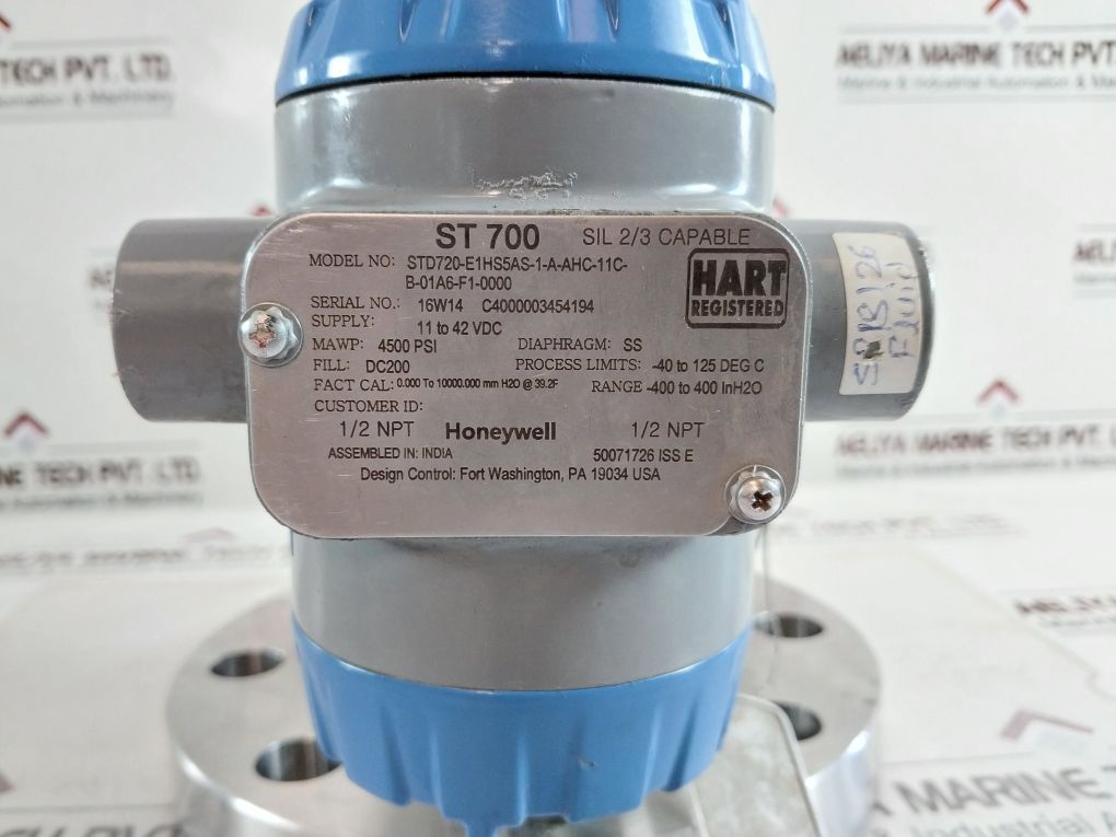 Honeywell St 700 Pressure Transmitter Std720-e1Hs5As-1-a-ahc-11C-b-01A6-f1-0000