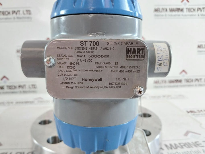 Honeywell St 700 Pressure Transmitter Std720-e1Hs5As-1-a-ahc-11C-b-01A6-f1-0000