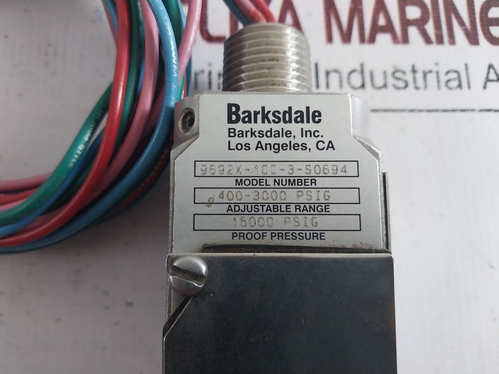 Barksdale 9692X-1Cc-3-s0694 Flameproof Switch With Rexroth 100% Ed Solenoid Coil