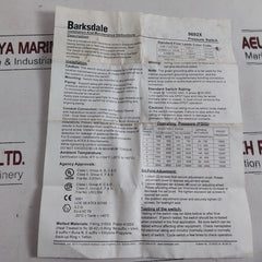 Barksdale 9692X-1Cc-3-s0694 Flameproof Switch With Rexroth 100% Ed Solenoid Coil