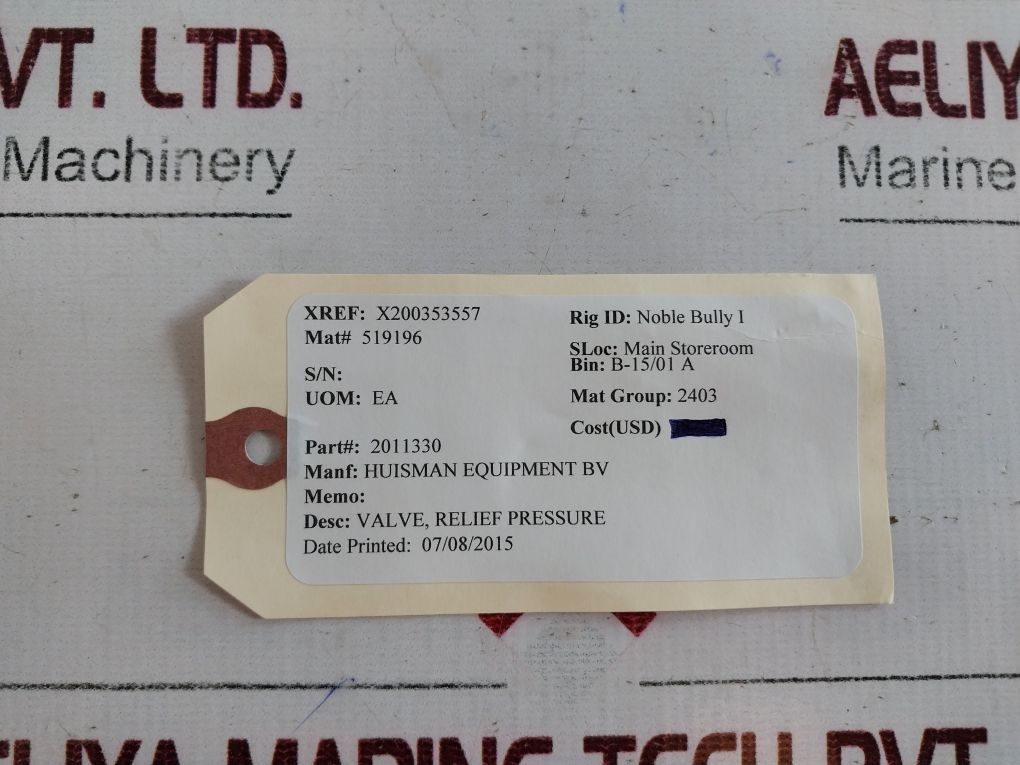 Bucher Sddb-a-6-sm Pressure Relief Valve