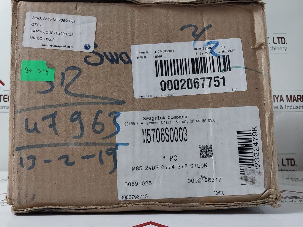 Swagelok M5706S0003 Process Interface Valves And Process Monoflanges Valve