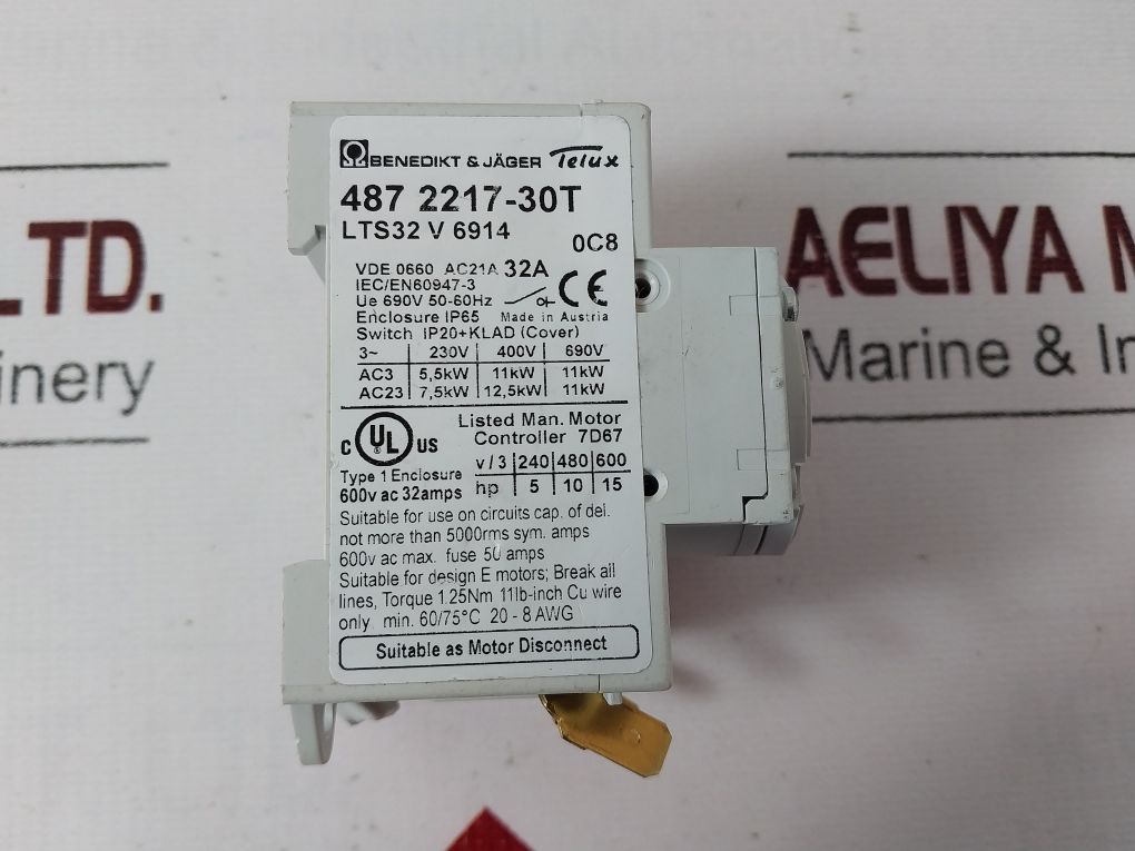 Benedikt & Jager 487 2217-30T Main Switch