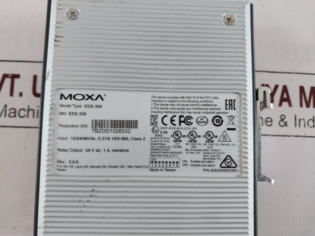 Moxa Eds-308 Ethernet Switch 3093000000365