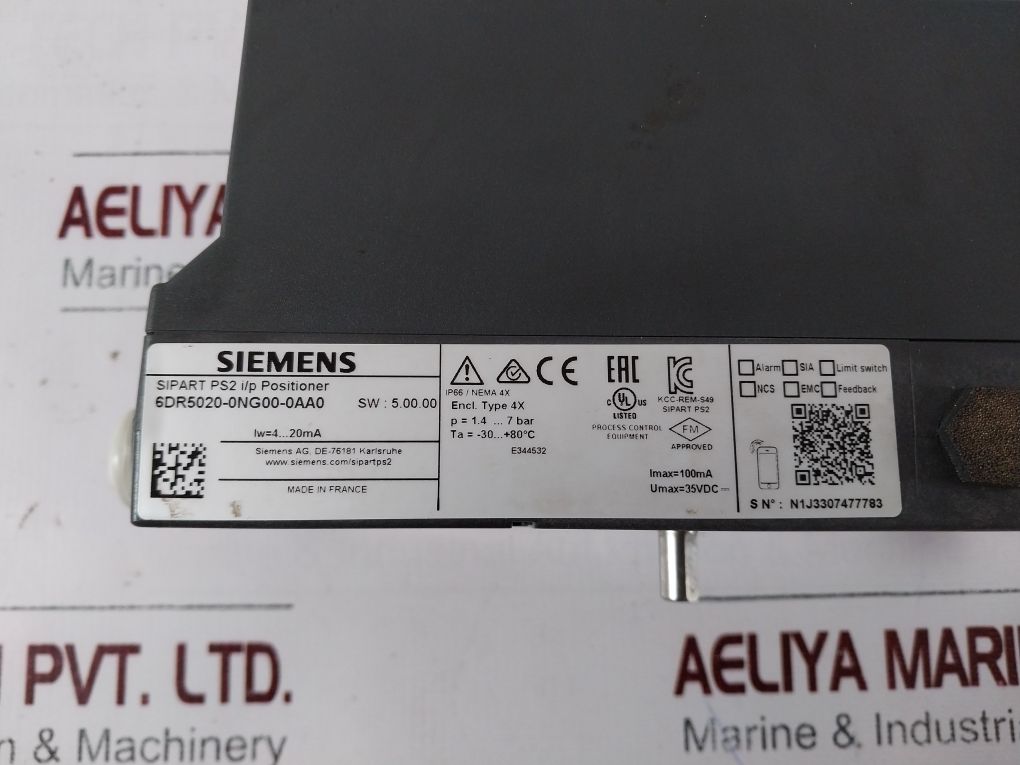 Siemens 6Dr5020-0Ng00-0Aa0 Sipart Ps2 I/P Positioner Process Control Equipment