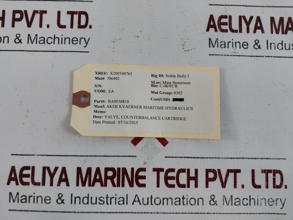 Sun Hydraulics Cbca-lin Counterbalance Valve Free Shipping