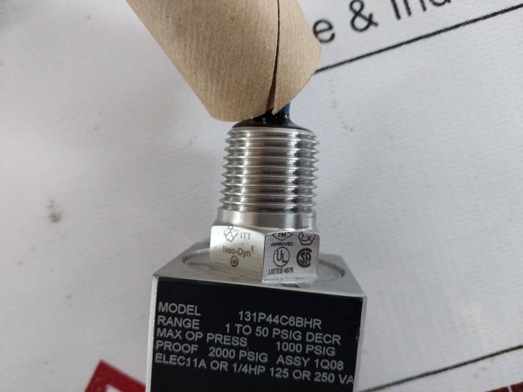 Itt Neo-dyn 131P44C6Bhr Adjustable Pressure Switch
