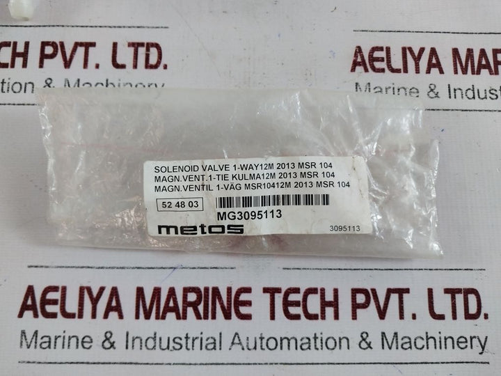 Metos Solenoid Valve 1-way 12M 2013 Msr 104