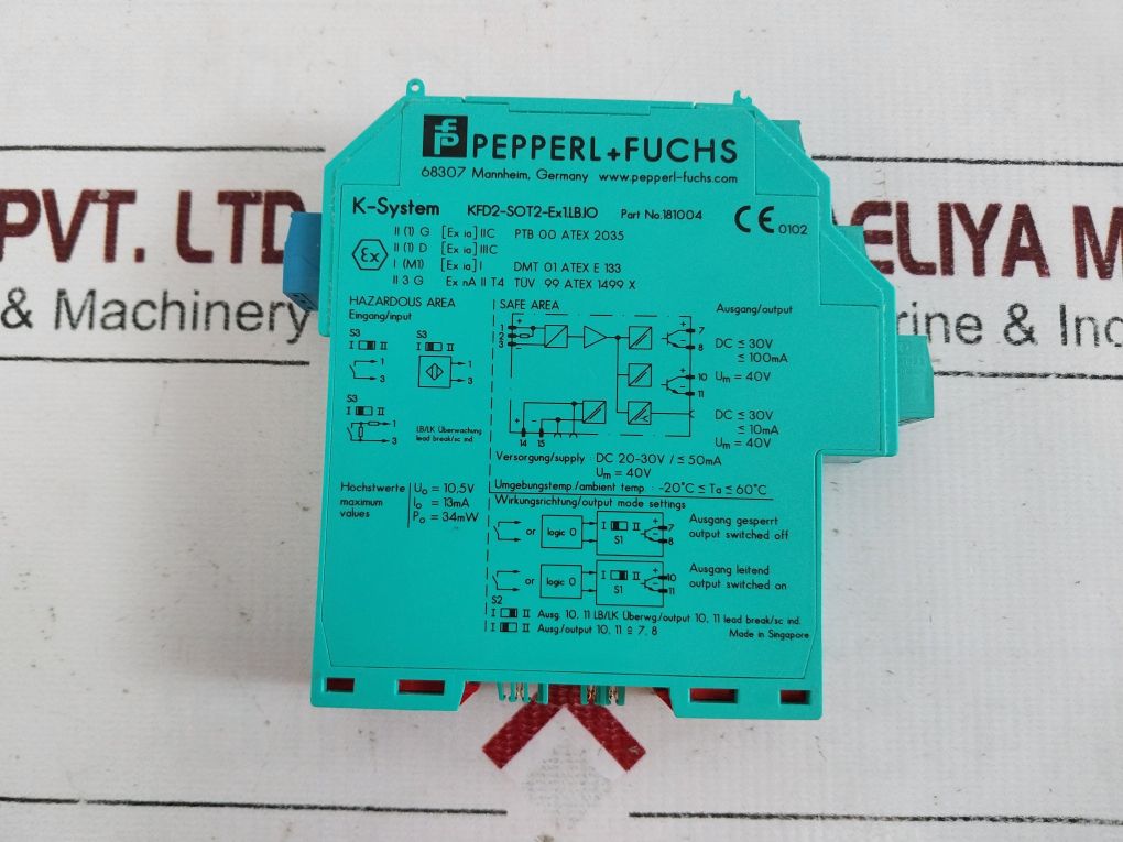 Pepperl+Fuchs Kfd2-sot2-ex1.Lb.Io Isolated Barrier 181004