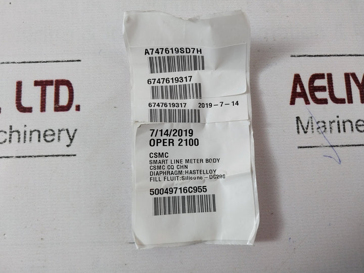 50049716C955 Smart Line Meter Body Oper 2100 Csmc J0-4138