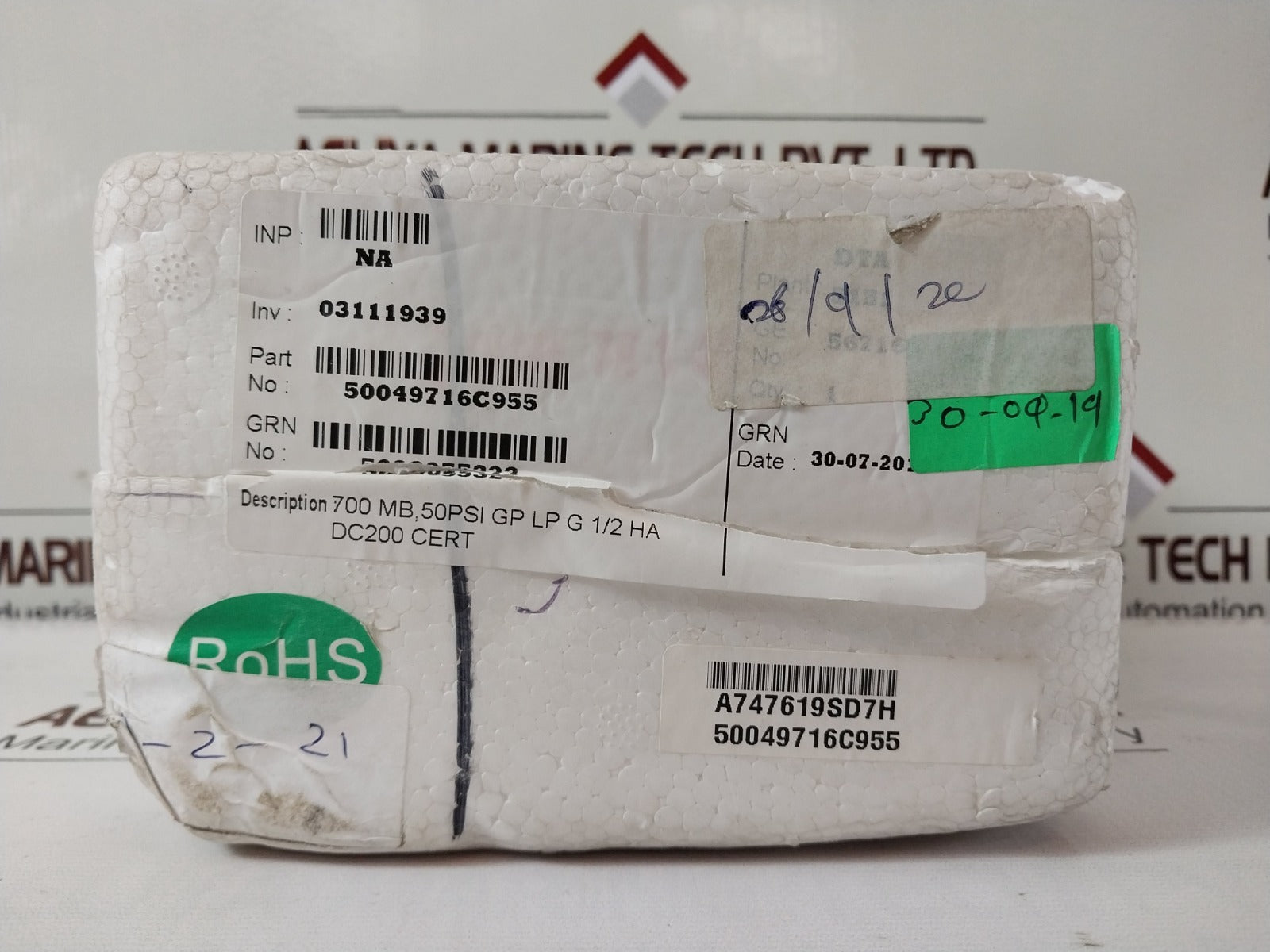 50049716C955 Smart Line Meter Body Oper 2100 Csmc J0-4138
