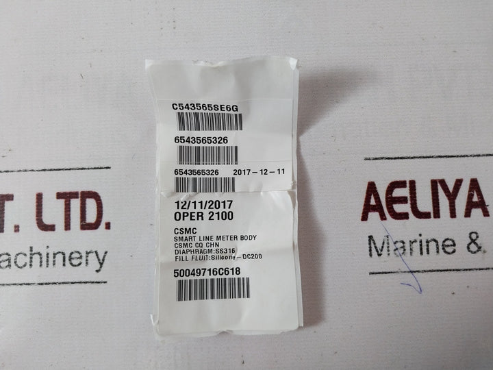 Honeywell 50049716C618 Smart Line Meter Body Oper 2100 Csmc