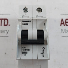 Siemens 5Sx42 C6 2-pole Circuit Breaker ~240/415V