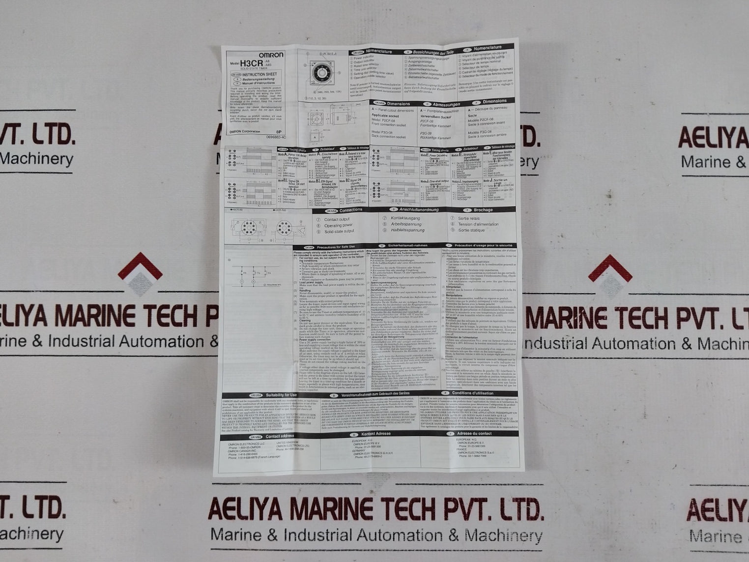 Omron H3Cr-a8 Mode: A Timer 0-1.2 Min 