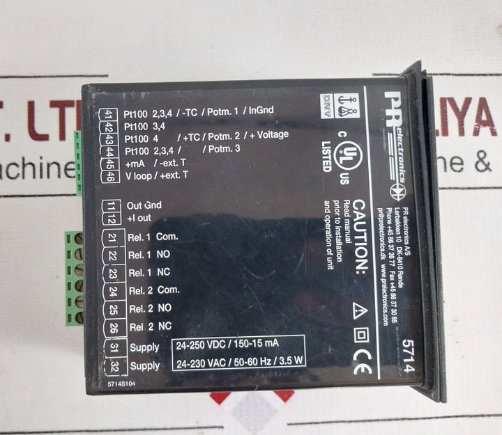 Pr Electronics 5714B Programmable Led Indicator 150-15Ma, 5714S104