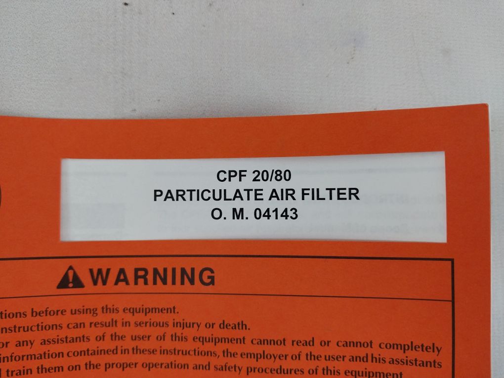 Clemco 03547 Air Filter Cartridge Cpf 20/80
