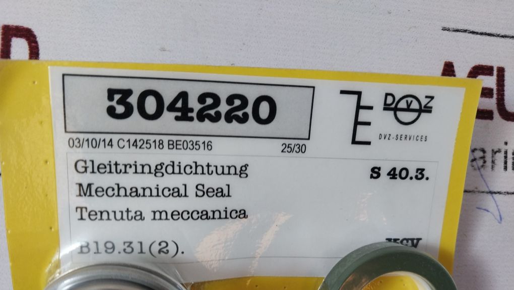 Dvz 304220 S 40.3 Mechanical Seal Set
