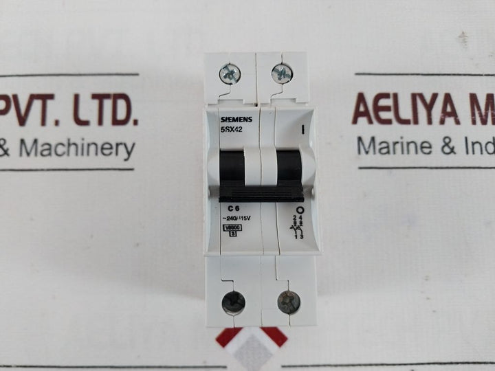 Siemens 5Sx42 C6 2-pole Circuit Breaker