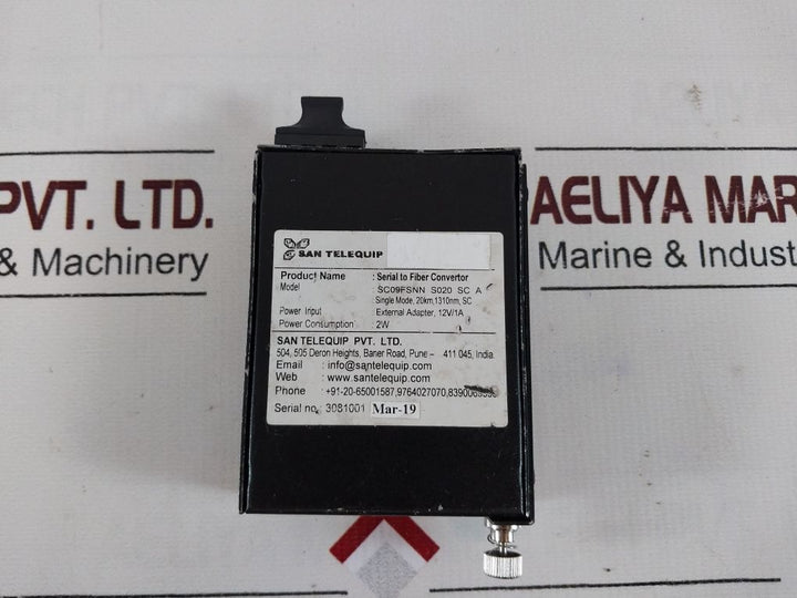 San Telequip Sc09Fsnn Ethernet To Fiber Converter Sc09Fsnn S020 Sc A