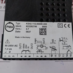 Pma Ks42-112-0000E-000 Temperature Controller Vers.2.7