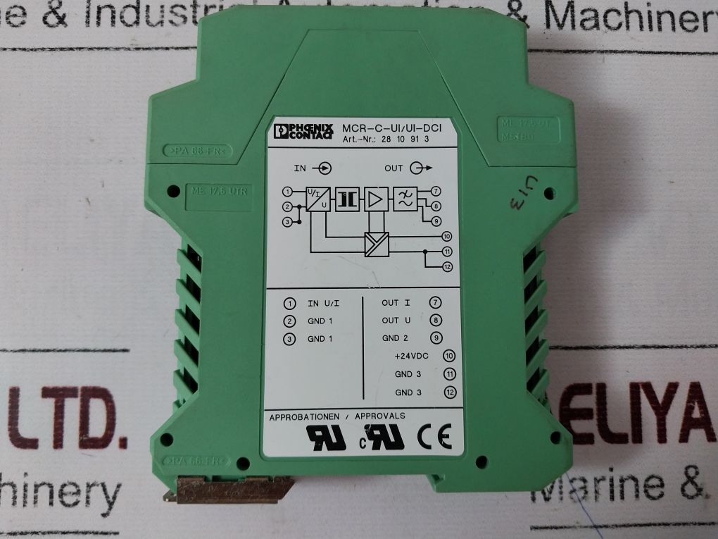 Phoenix Contact Mcr-c-ui/Ui-dci Converter 28 10 91 3 4-20Ma 0-10V