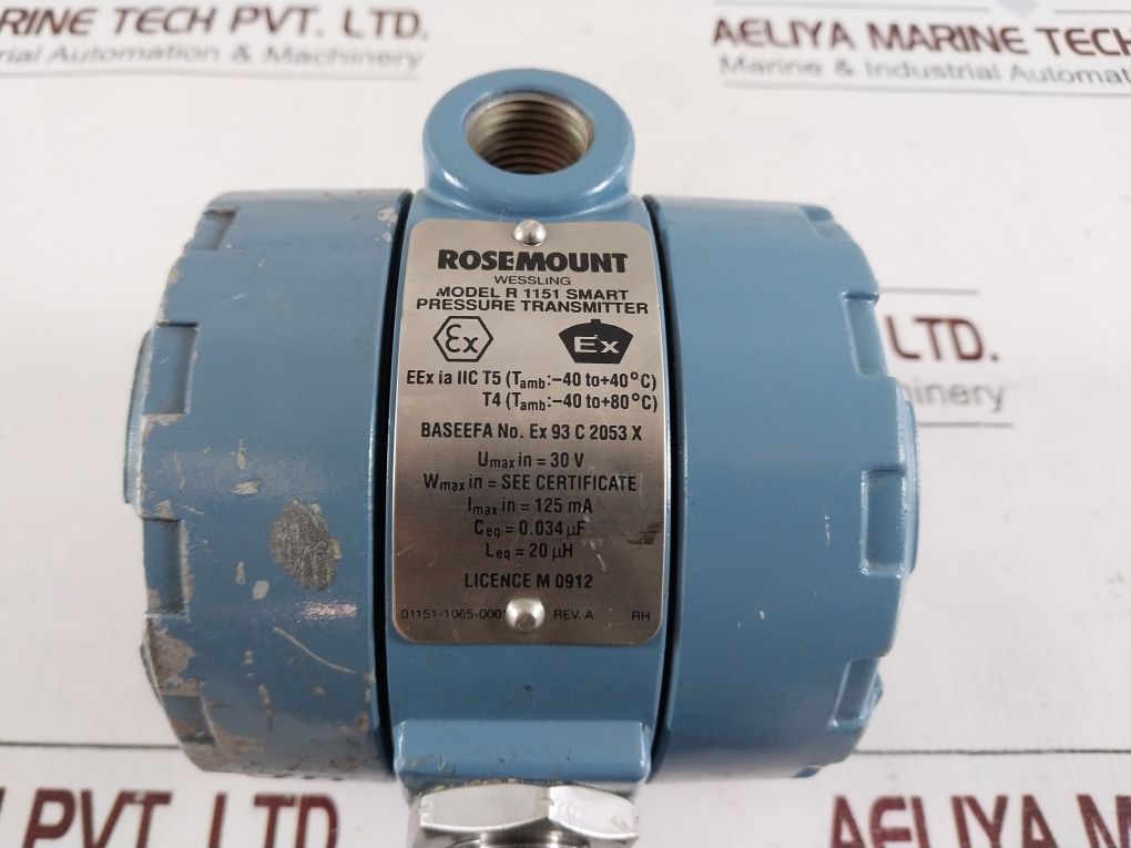 Rosemount R 1151 Smart 1151 Gp0 S22 C2 Df D6 I1 L4 Pressure Transmitter