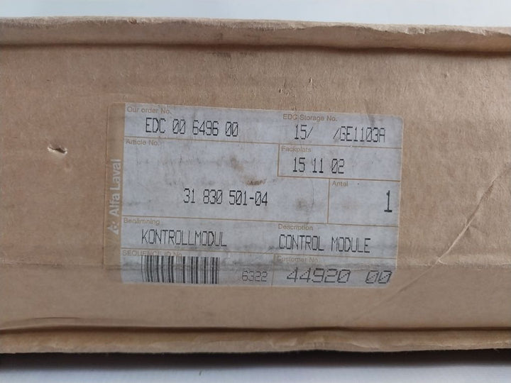 Alfa Laval Epc-400 Control Module 3183050104 