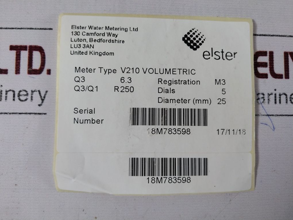 Honeywell Elster V210 Volumetric Cold Water Meter