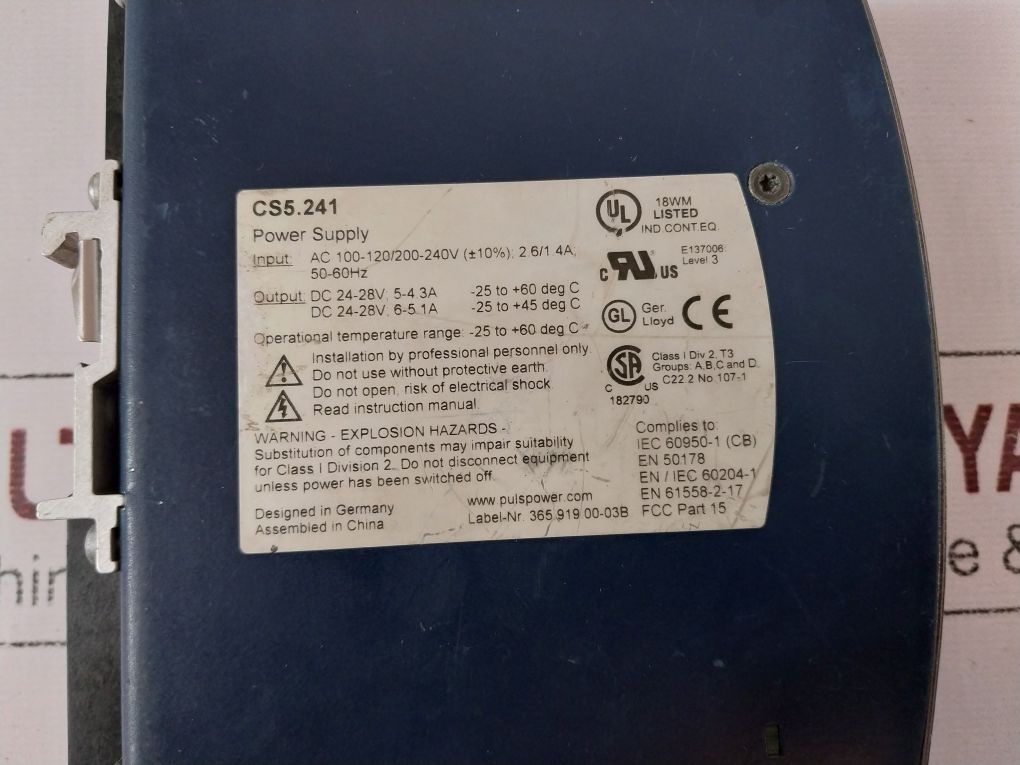 Puls Dimension Cs5.241 Power Supply