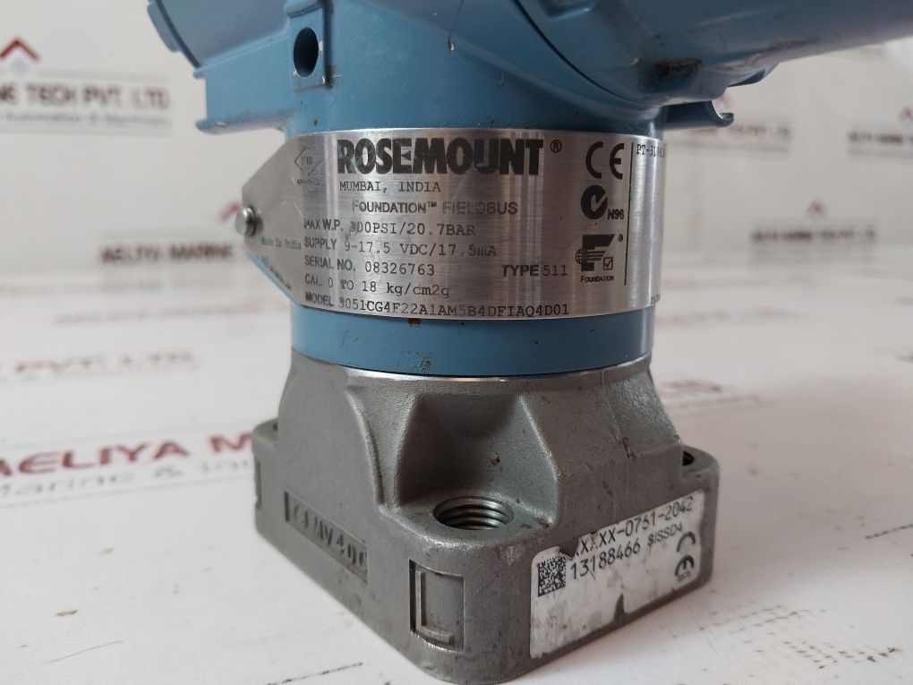 Rosemount 3051 Fieldbus Pressure Transmitter 3051Cg4F22A1Am5B4Dfiaq4D01