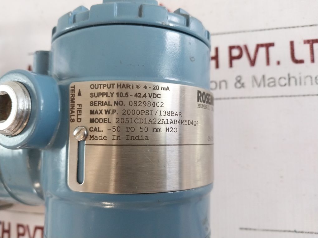 Rosemount 2051Cd1A22A1Ab4M5D4Q4 Pressure Transmitter M3Vm31-wv-1-cb-p
