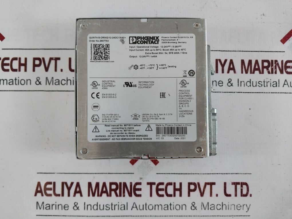 Phoenix Contact Quint4-s-oring/12-24Dc/1X40/+ Redundancy Module 