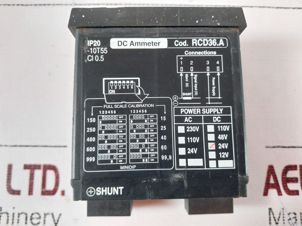 Revalco 2Rcd36.A 24C Dc Ammeter 0-60 Mv Dc