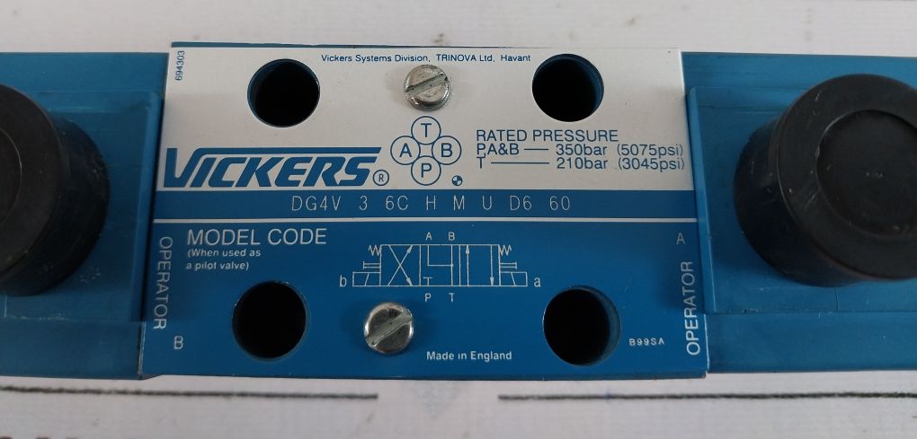 Vickers Dg4V 3 6C H M U D6 60 Solenoid Directional Control Valve