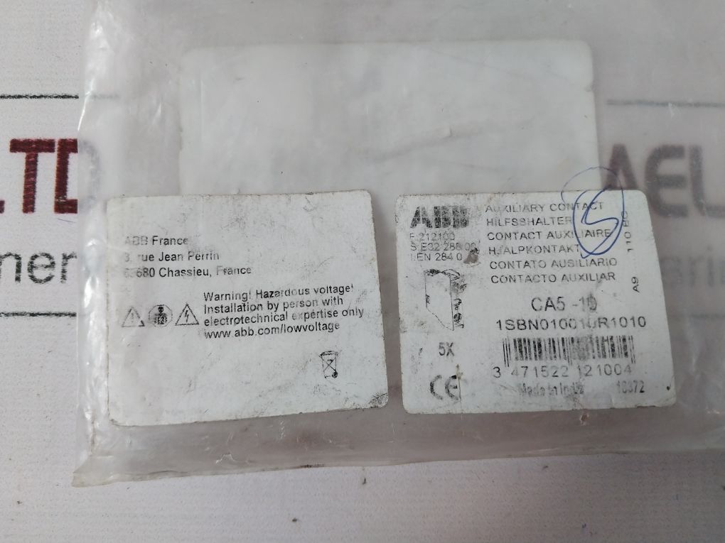Lot Of 5X Abb Ca5-10 Auxiliary Contact Block 1Sbn010010R1010 
