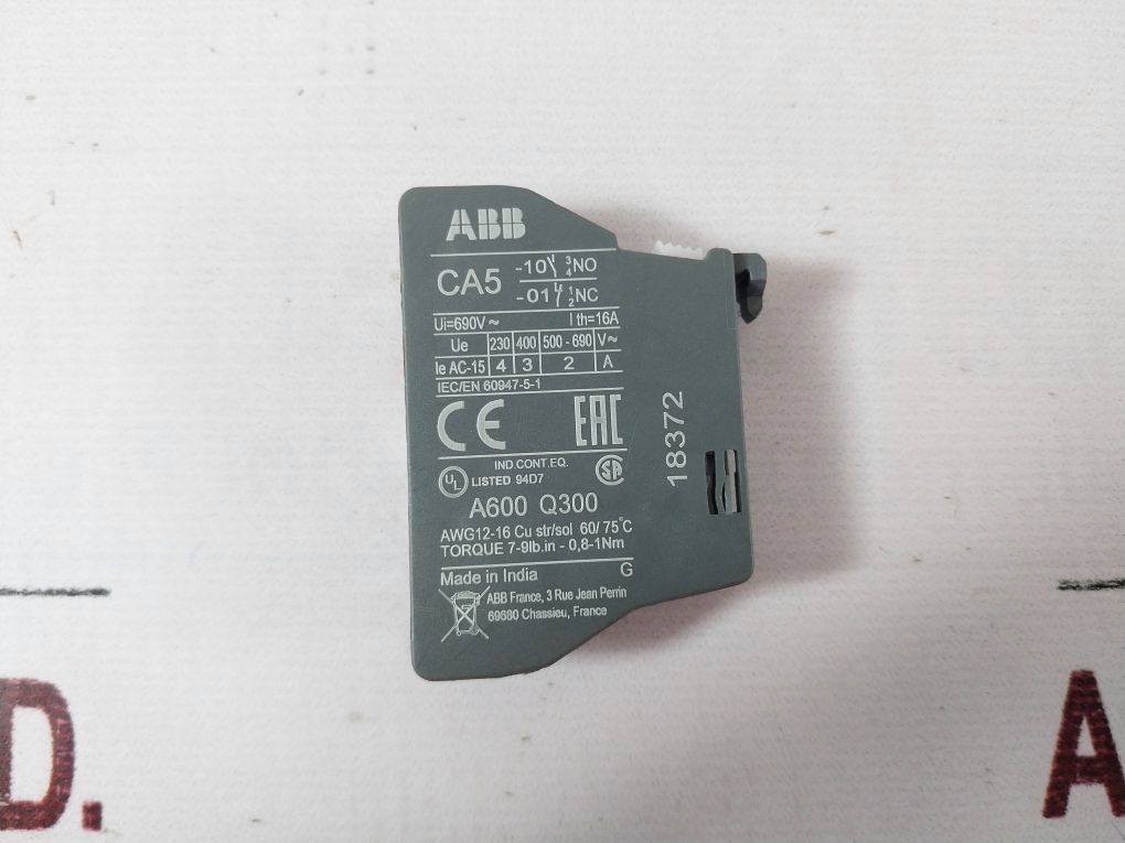 Lot Of 5X Abb Ca5-10 Auxiliary Contact Block 1Sbn010010R1010 