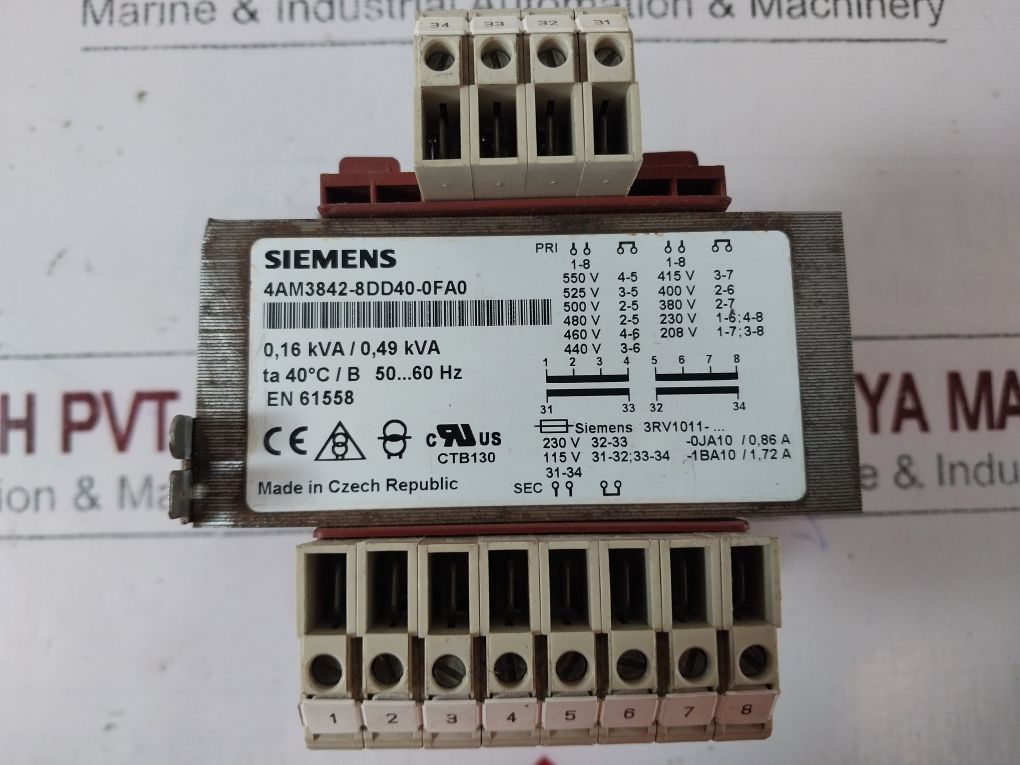 Siemens 4Am3842-8Dd40-0Fa0 Transformer