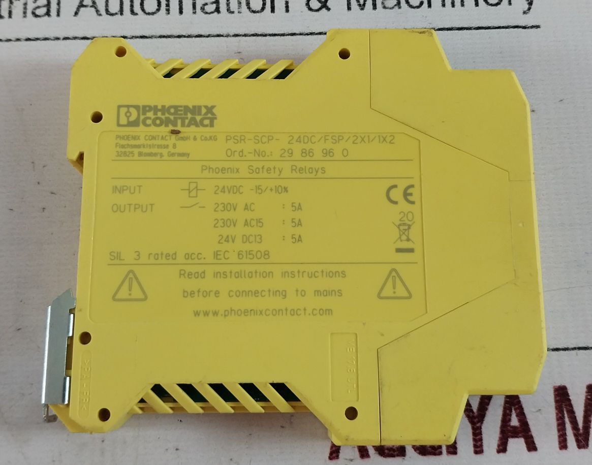 Phoenix Contact Psr-fsp-2X1 Safety Relays 29 86 96 0,Psr-scp-24Dc/Fsp/2X1/1X2