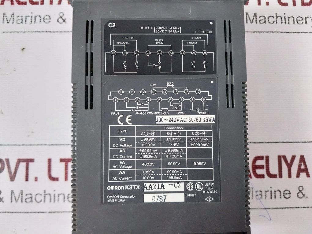 Omron K3Tx-aa21A-c2 Intelligent Signal Processor Panel Meter