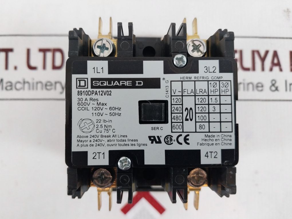 Square D 8910Dpa12V02 Contactor 0307514