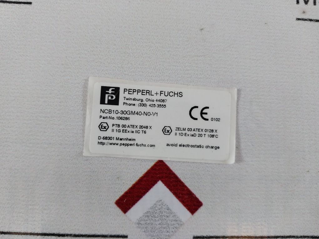 Pepperl+Fuchs Ncb10-30Gm40-n0-v1 Proximity Switch/Sensor 106286S