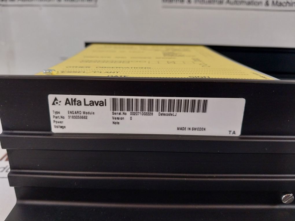 Alfa Laval 3183059662 Engard Module 002070002234 Version: 0