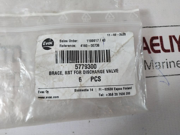 Evac 5779300 Brace Rst For Discharge Valve Set
