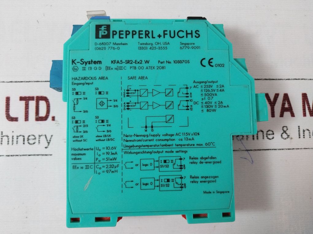 Pepperl+Fuchs Kfa5-sr2-ex2.W Safety Barrier Switch Amplifier