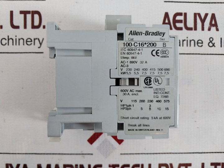 Allen-bradley 100-c16*200 Contactor